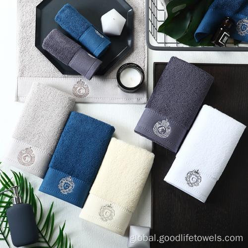 Hand Towel luxury branded custom embroidery soft cotton hand towels Manufactory